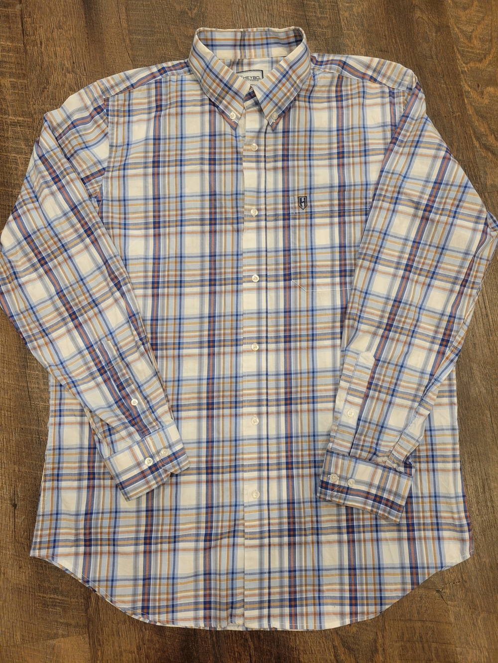 Heybo Outdoors Men’s Large Plaid Button Down Shirt